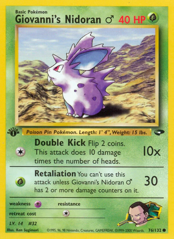 Giovanni’s Nidoran Male, Gym Challenge 76/132