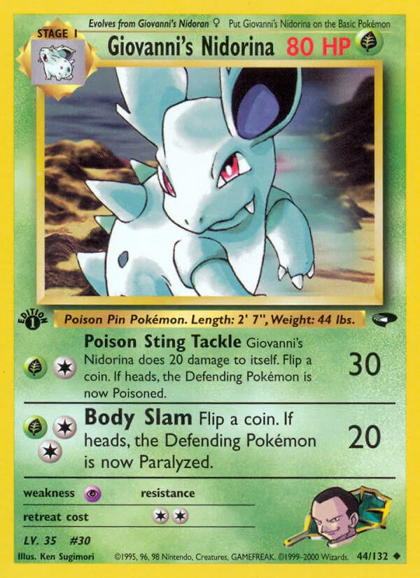 Giovanni’s Nidorina, Gym Challenge 44/132