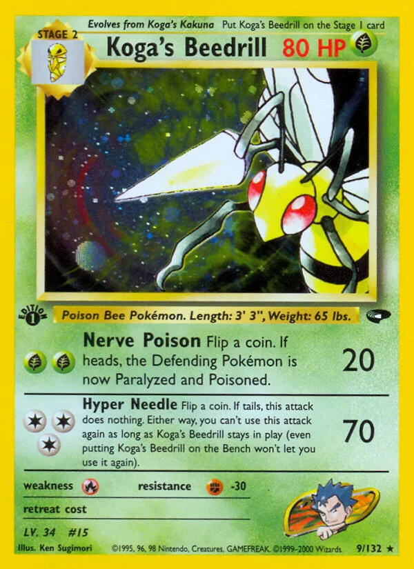 Koga’s Beedrill, Gym Challenge 9/132