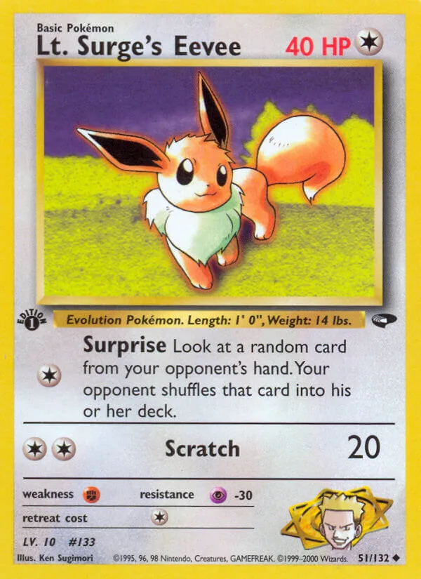 Lt. Surge’s Eevee, Gym Challenge 51/132