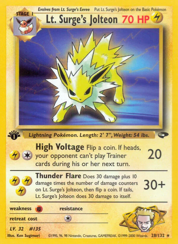 Lt. Surge’s Jolteon, Gym Challenge 28/132