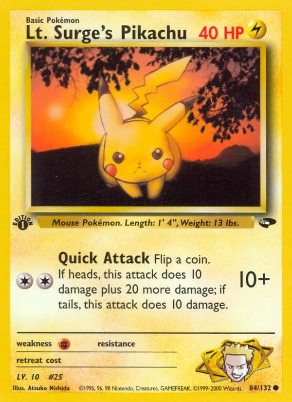 Lt. Surge’s Pikachu, Gym Challenge 84/132