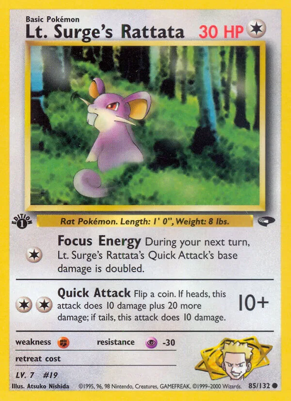 Lt. Surge’s Rattata, Gym Challenge 85/132