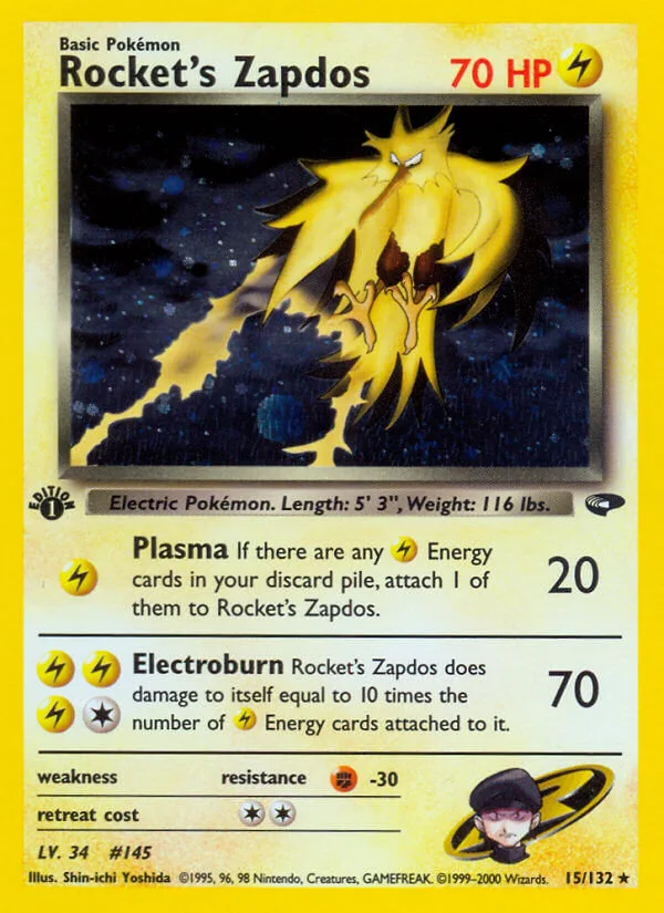 Rocket’s Zapdos, Gym Challenge 15/132