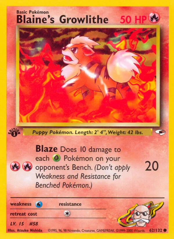 Blaine’s Growlithe, Gym Heroes 62/132