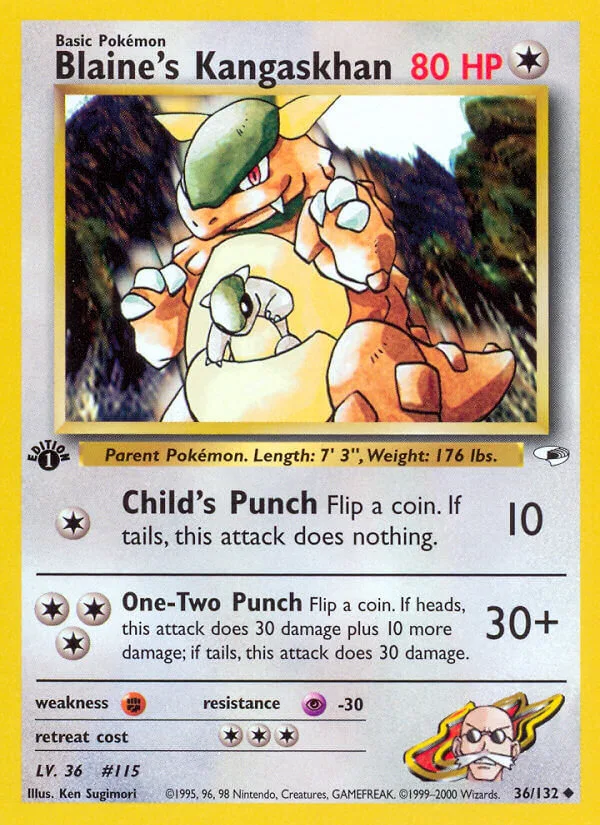 Blaine’s Kangaskhan, Gym Heroes 36/132