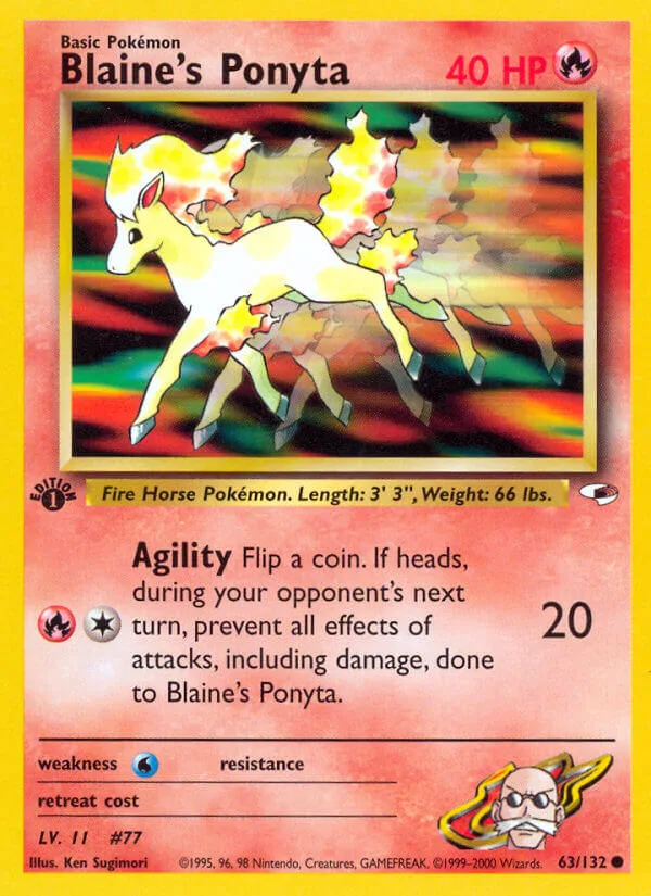 Blaine’s Ponyta, Gym Heroes 63/132