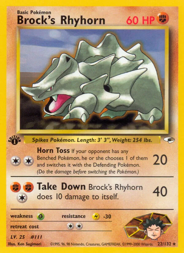 Brock’s Rhyhorn, Gym Heroes 22/132