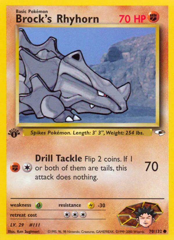 Brock’s Rhyhorn, Gym Heroes 70/132