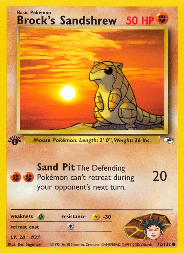 Brock’s Sandshrew, Gym Heroes 72/132
