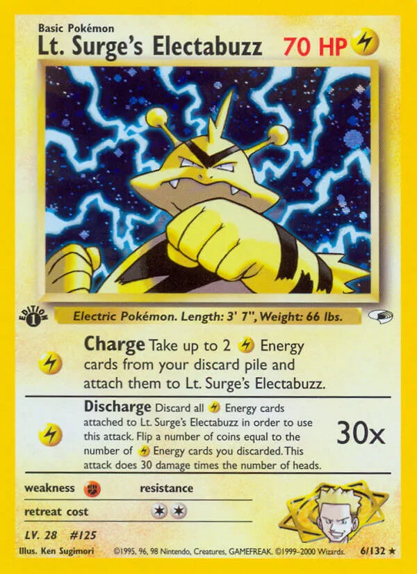 Lt. Surge’s Electabuzz, Gym Heroes 6/132