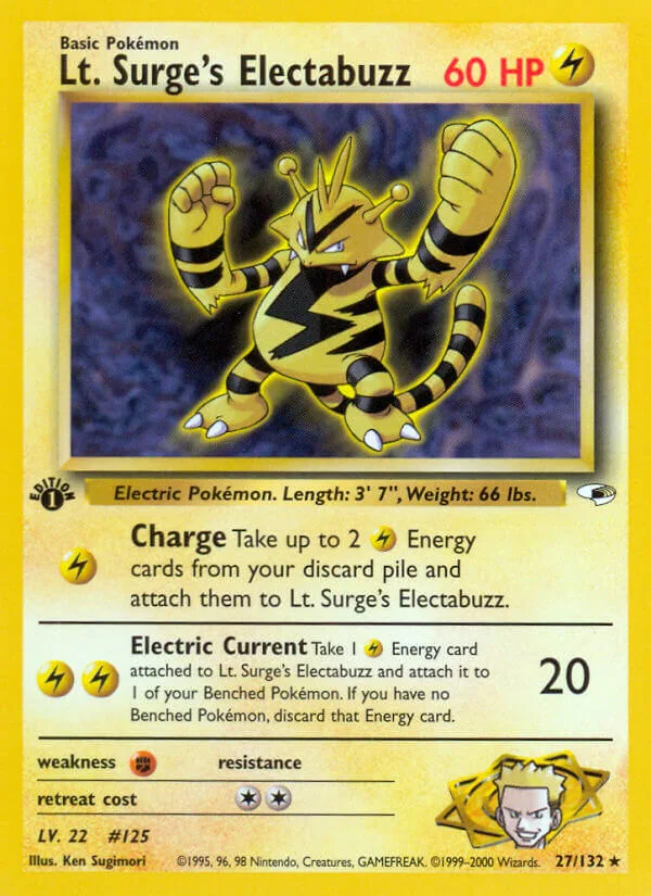 Lt. Surge’s Electabuzz, Gym Heroes 27/132