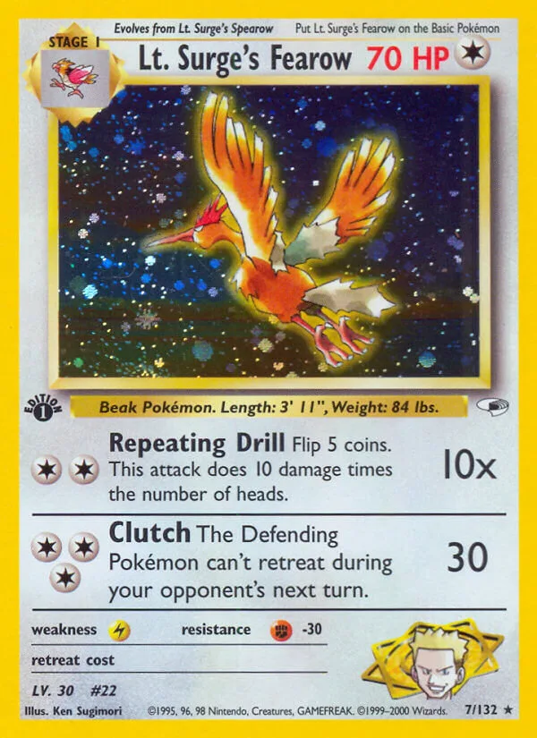 Lt. Surge’s Fearow, Gym Heroes 7/132