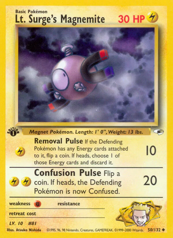 Lt. Surge’s Magnemite, Gym Heroes 50/132