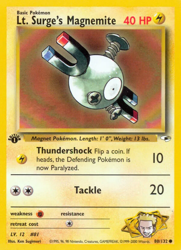 Lt. Surge’s Magnemite, Gym Heroes 80/132