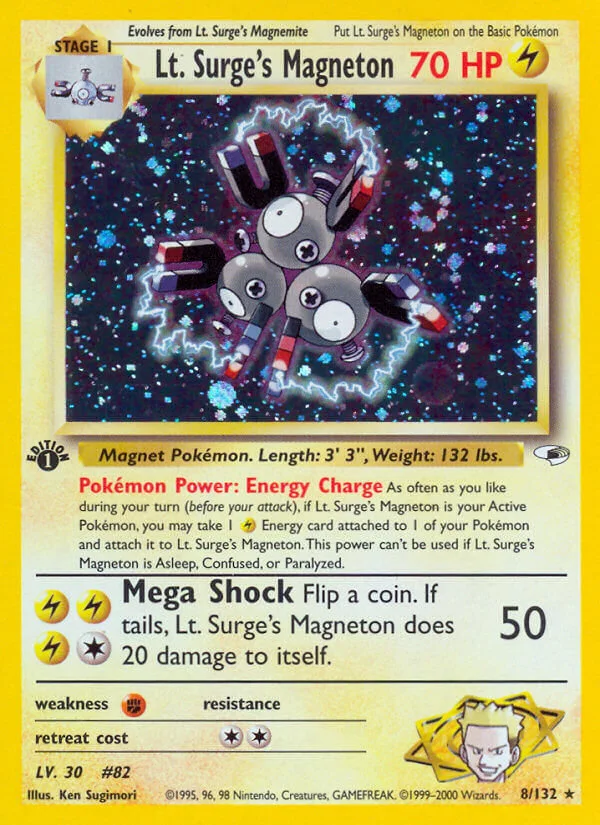 Lt. Surge’s Magneton, Gym Heroes 8/132