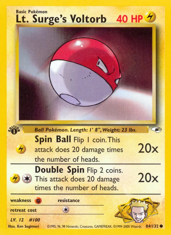 Lt. Surge’s Voltorb, Gym Heroes 84/132