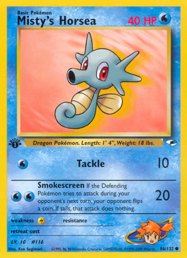Misty’s Horsea, Gym Heroes 86/132