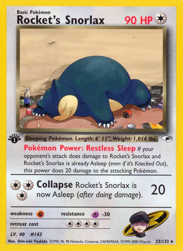 Rocket’s Snorlax, Gym Heroes 33/132