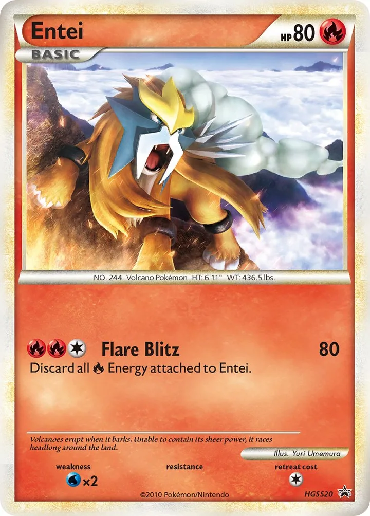 Entei, HeartGold & SoulSilver Promos HGSS20