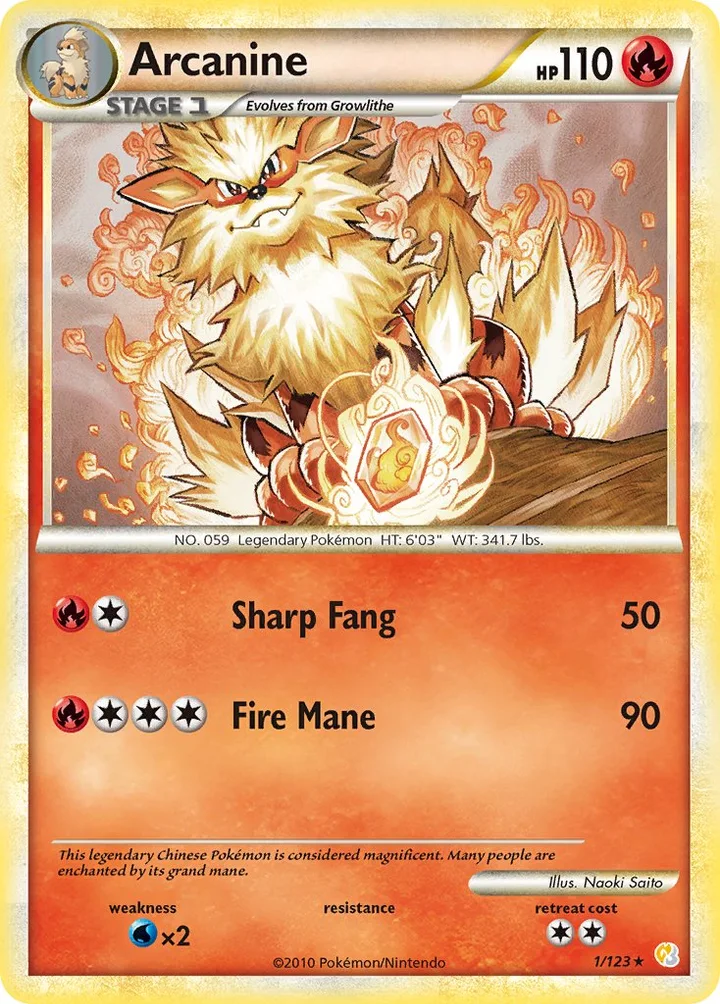 Arcanine, HeartGold & SoulSilver 1/123