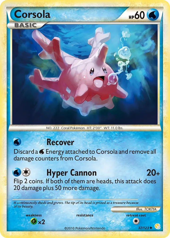 Corsola, HeartGold & SoulSilver 37/123