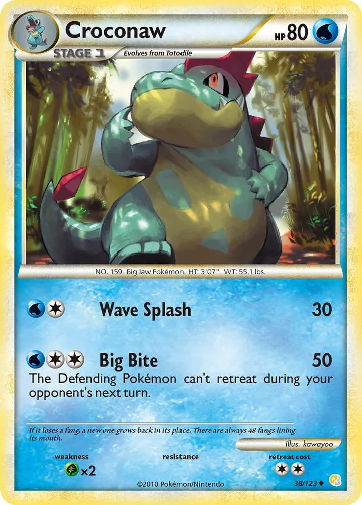 Croconaw, HeartGold & SoulSilver 38/123