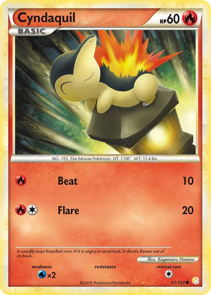 Cyndaquil, HeartGold & SoulSilver 61/123