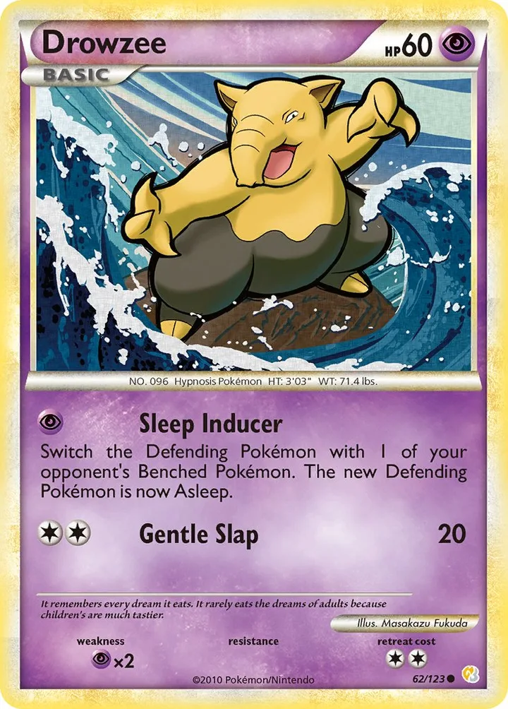 Drowzee, HeartGold & SoulSilver 62/123