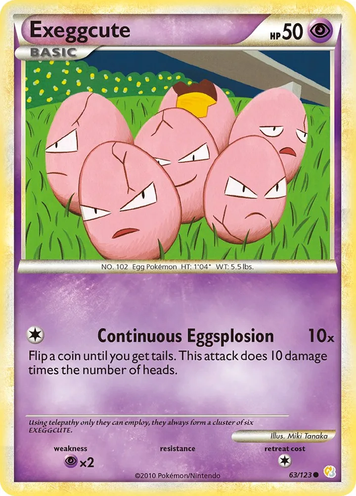 Exeggcute, HeartGold & SoulSilver 63/123