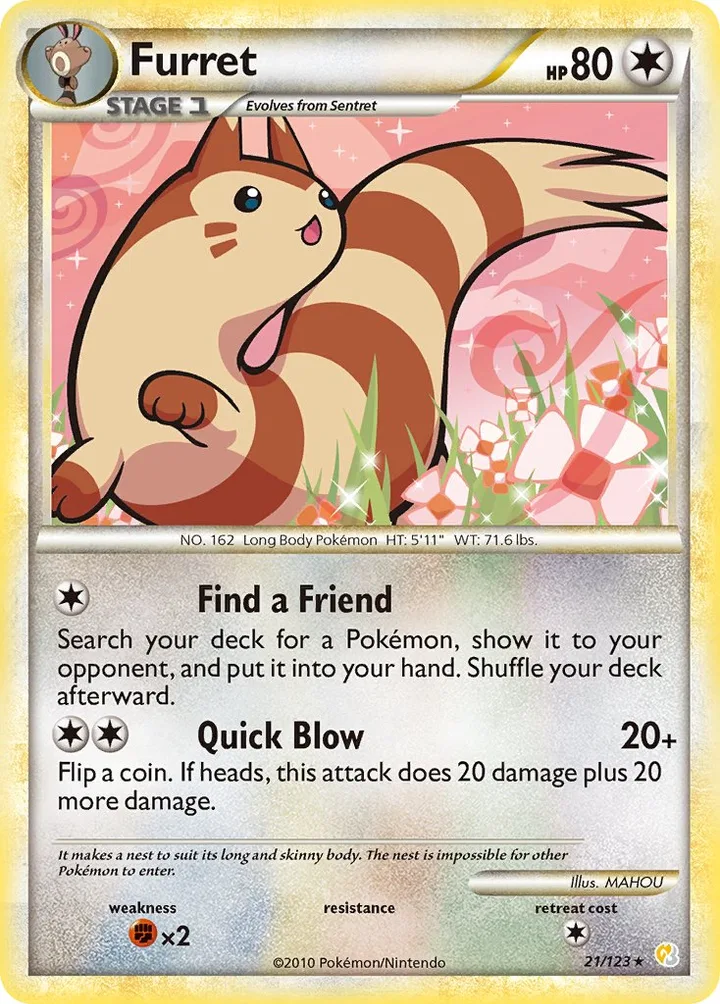 Furret, HeartGold & SoulSilver 21/123