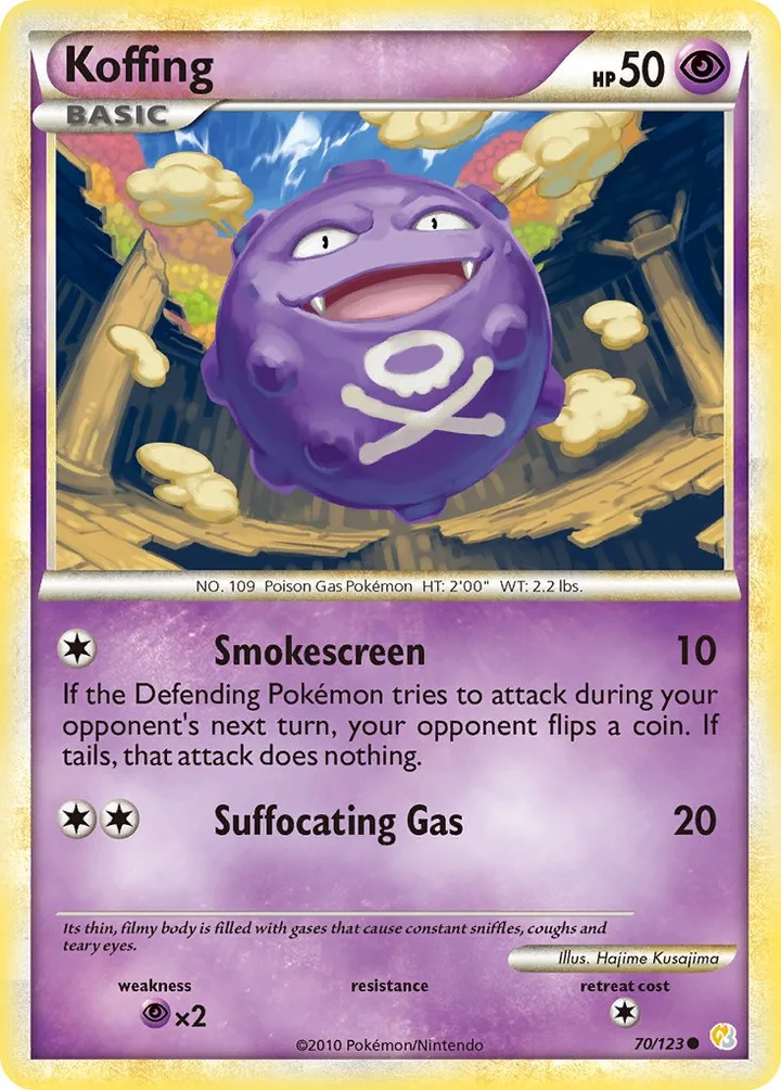 Koffing, HeartGold & SoulSilver 70/123