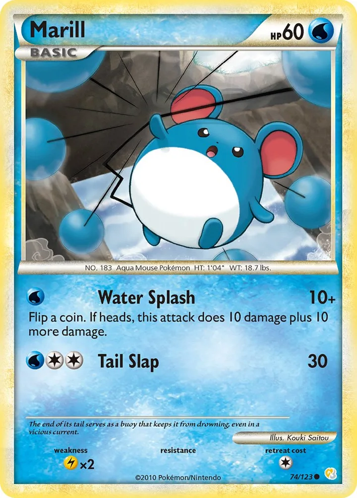 Marill, HeartGold & SoulSilver 74/123