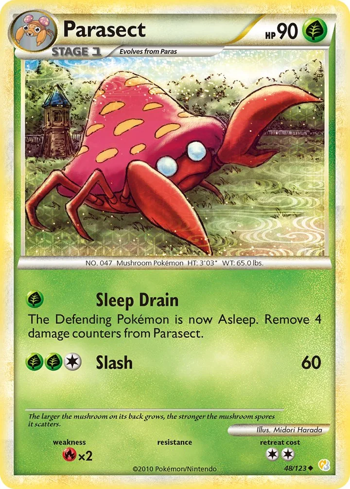 Parasect, HeartGold & SoulSilver 48/123