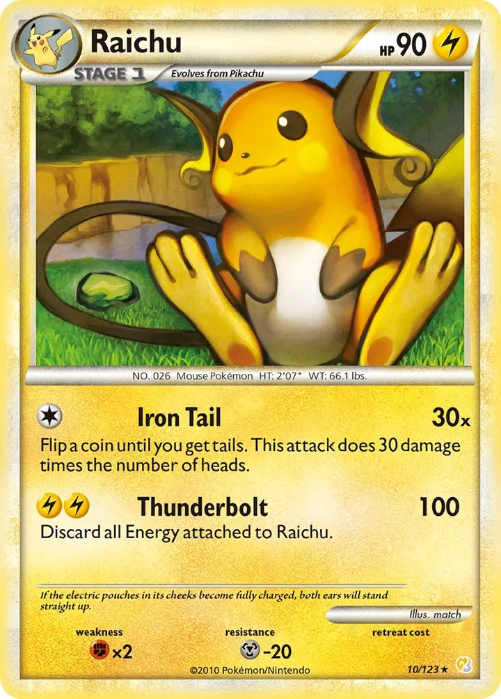 Raichu, HeartGold & SoulSilver 10/123