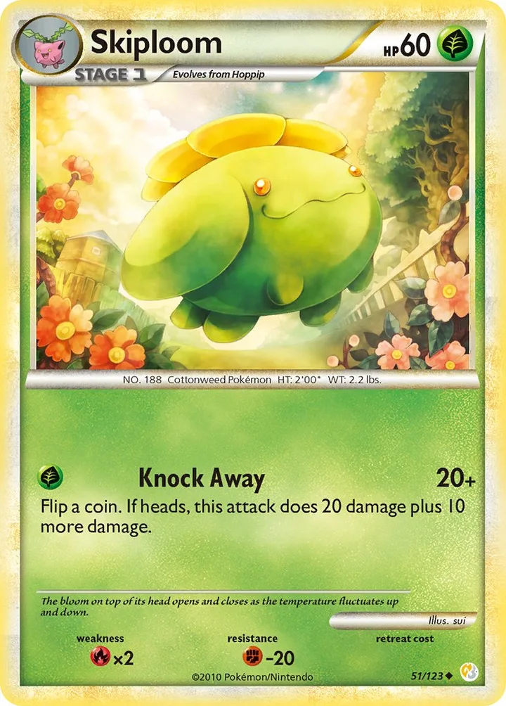 Skiploom, HeartGold & SoulSilver 51/123
