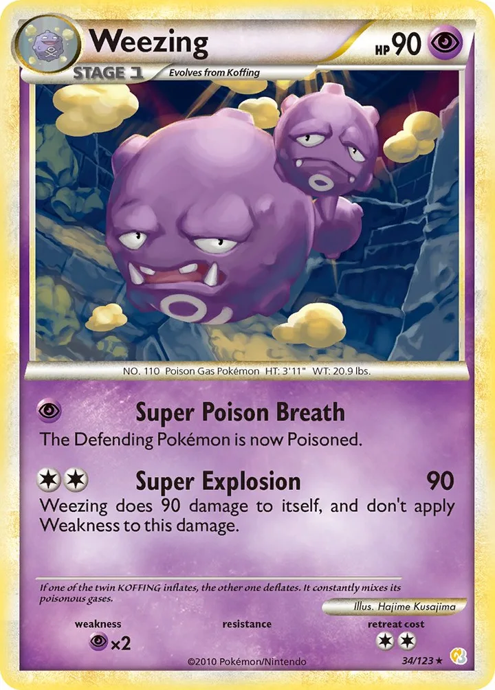 Weezing, HeartGold & SoulSilver 34/123