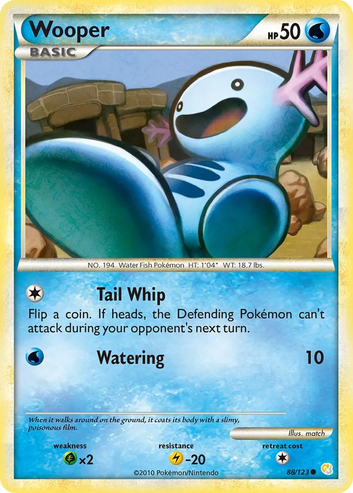 Wooper, HeartGold & SoulSilver 88/123