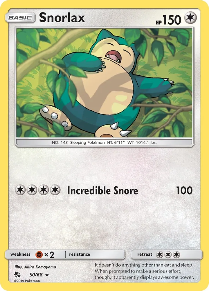 Snorlax, Hidden Fates 50/68