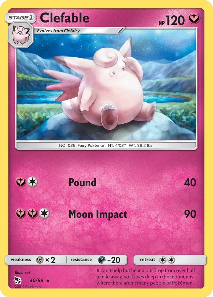 Clefable, Hidden Fates 40/68