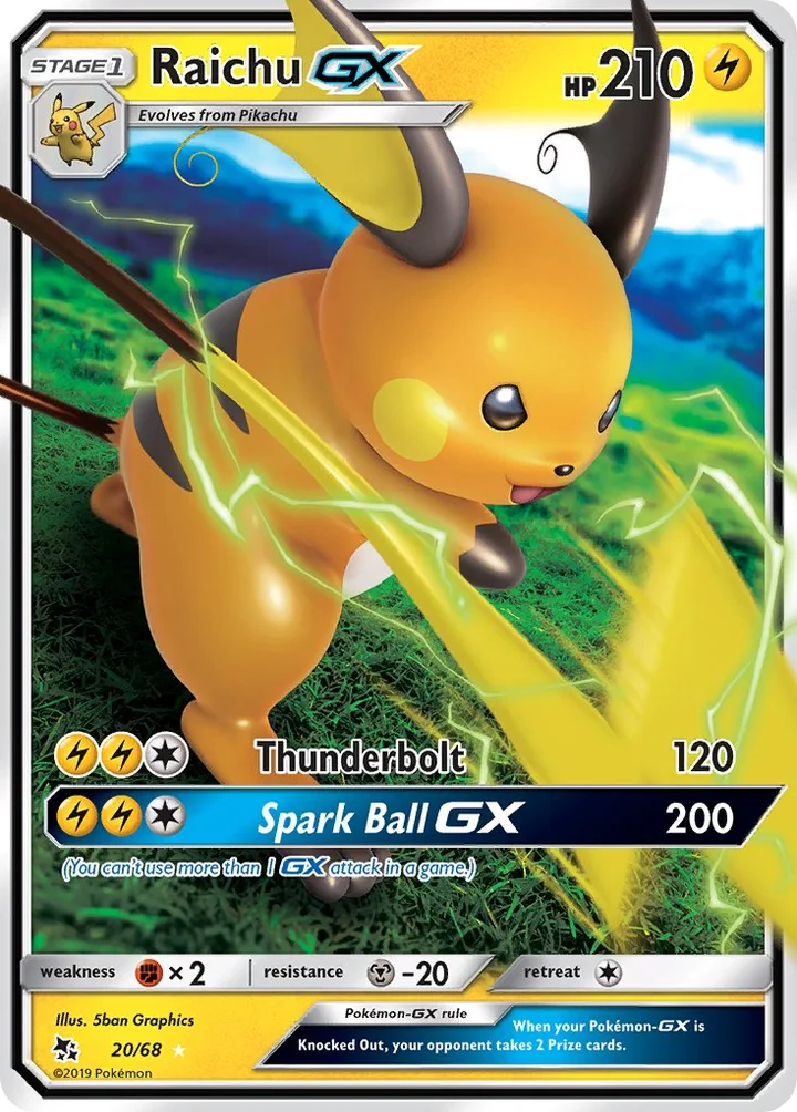 Raichu-GX, Hidden Fates 20/68