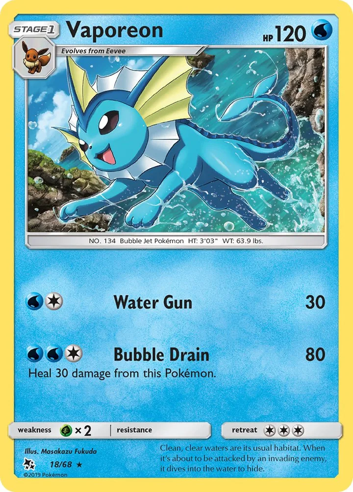 Vaporeon, Hidden Fates 18/68
