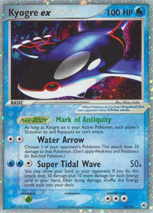 Kyogre ex, Hidden Legends 94/101