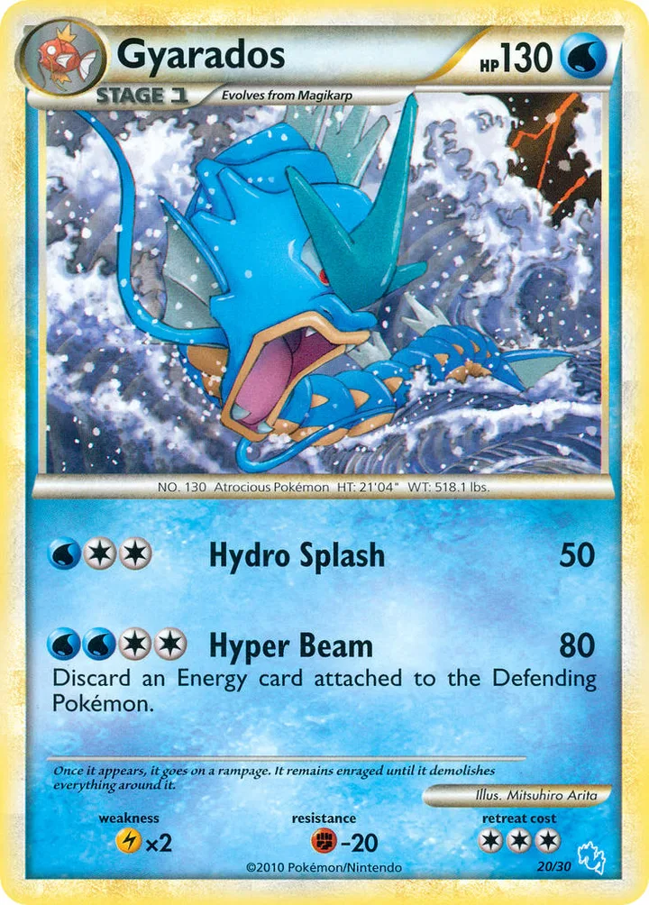 Gyarados, HS Trainer Kit—Gyarados 20/30