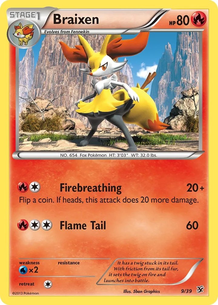 Braixen, Kalos Starter Set 9/39