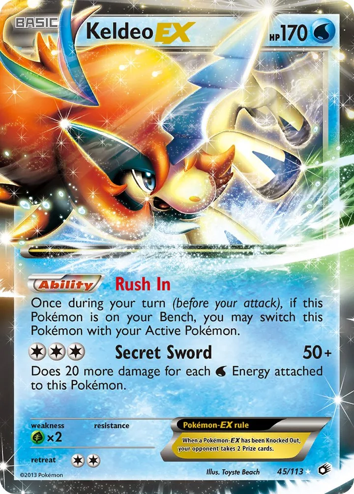 Keldeo-EX, Legendary Treasures 45/113