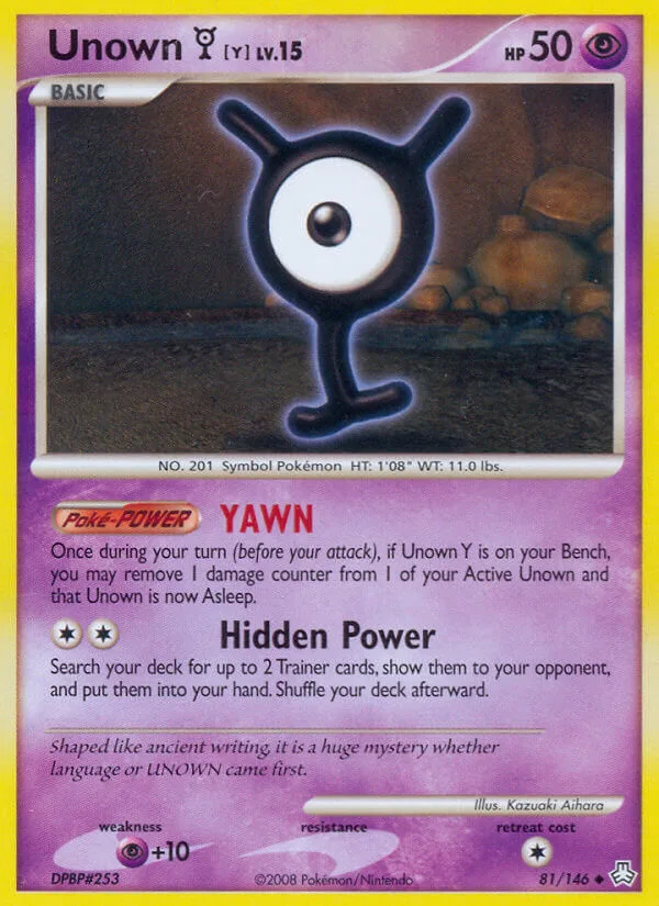 Unown Y, Legends Awakened 81/146
