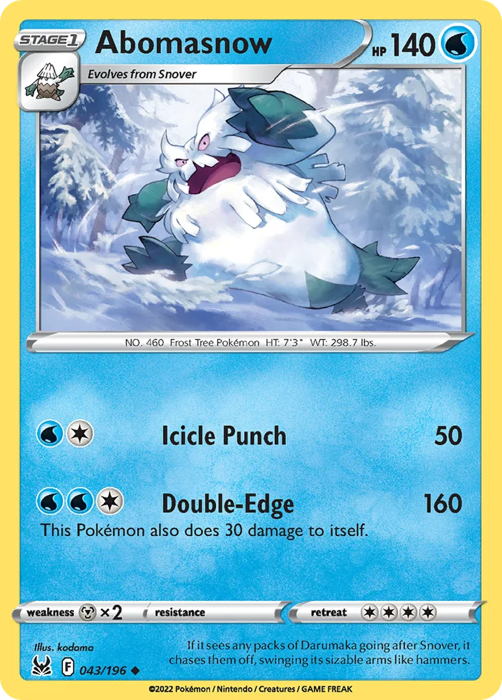 Abomasnow, Lost Origin 043/196