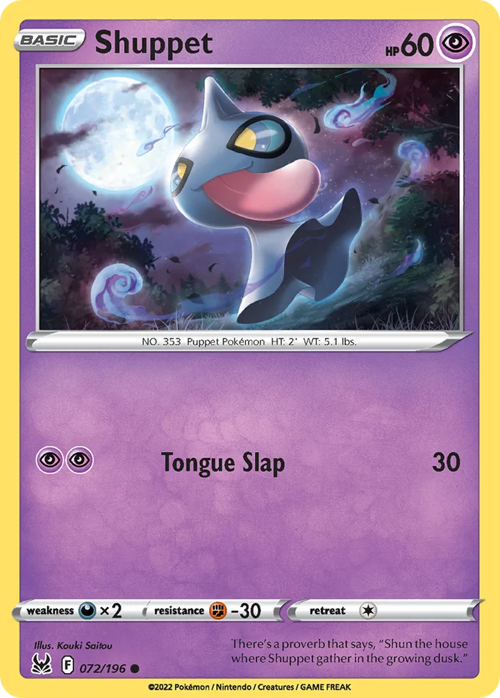 Shuppet, Lost Origin 072/196