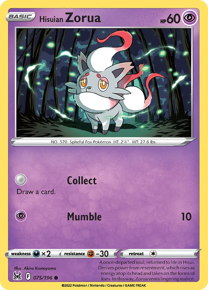 Hisuian Zorua, Lost Origin 075/196